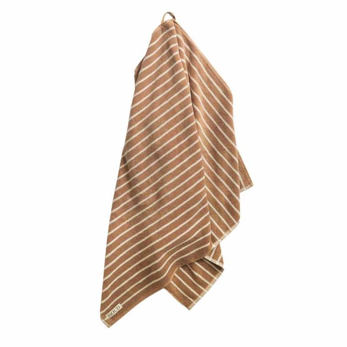 Moud Home LINO Stribet H�ndkl�de Clay Brown 70x140 cm