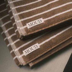 Moud Home LINO Stribet H�ndkl�de Clay Brown 50x100 cm