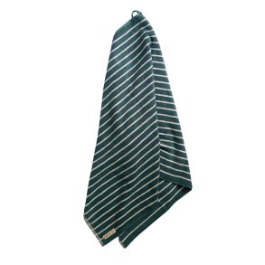 Moud Home LINO Stribet H�ndkl�de Moss Green 70x140 cm