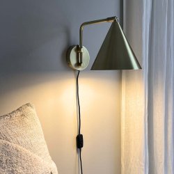 Moud Home M�S V�glampe B�rstet Messingfinish 18 cm