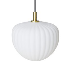 Moud Home MOMA Pendel Opal Glas og Brstet Messing