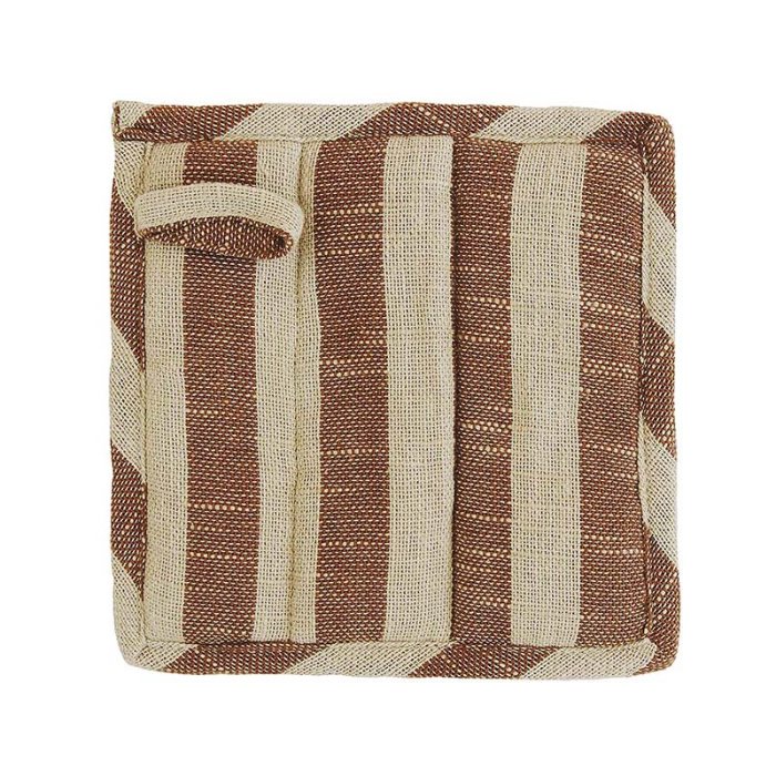 Moud Home Nordic Grydelapper 2 stk. Sand/Brun striber