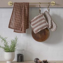 Moud Home Nordic Viskestykke Brun/Sand tern