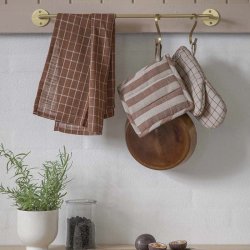 Moud Home Nordic Grydelapper 2 stk. Brun/Sand tern