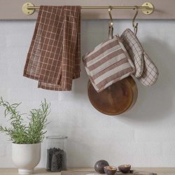 Moud Home Nordic Ovnhandske Sand/Brun Striber