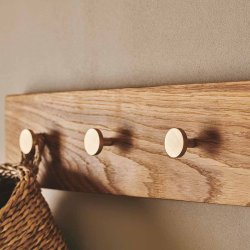 Moud Home Oak Knagerkke - Eg m. Messing Knager - 50 cm
