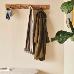 Moud Home Oak Knagerkke - Eg m. Messing Knager - 100 cm