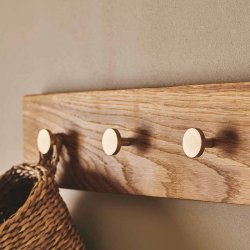 Moud Home Oak Knagerkke - Eg m. Messing Knager - 70 cm