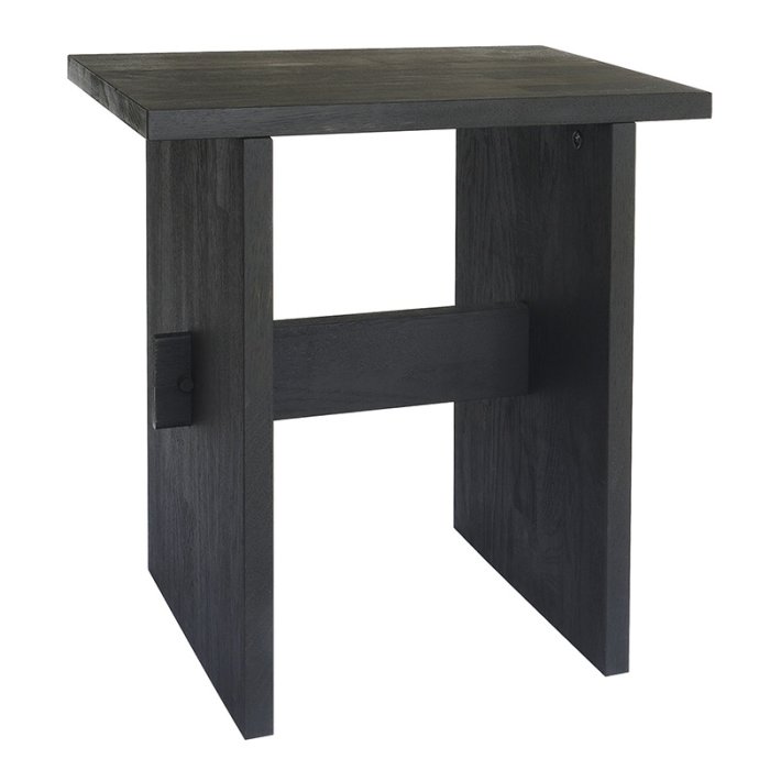 Moud Home Oak Skammel - Sortbejdset Egetr