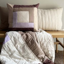 Moud Home PATCH Quiltet Tppe 130170 cm Lilla/beige/brun