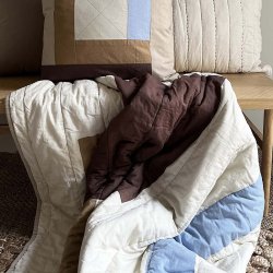 Moud Home PATCH Quiltet Tppe 130170 cm Bl/beige/brun