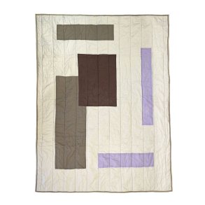 Moud Home PATCH Quiltet Tppe 130170 cm Lilla/beige/brun