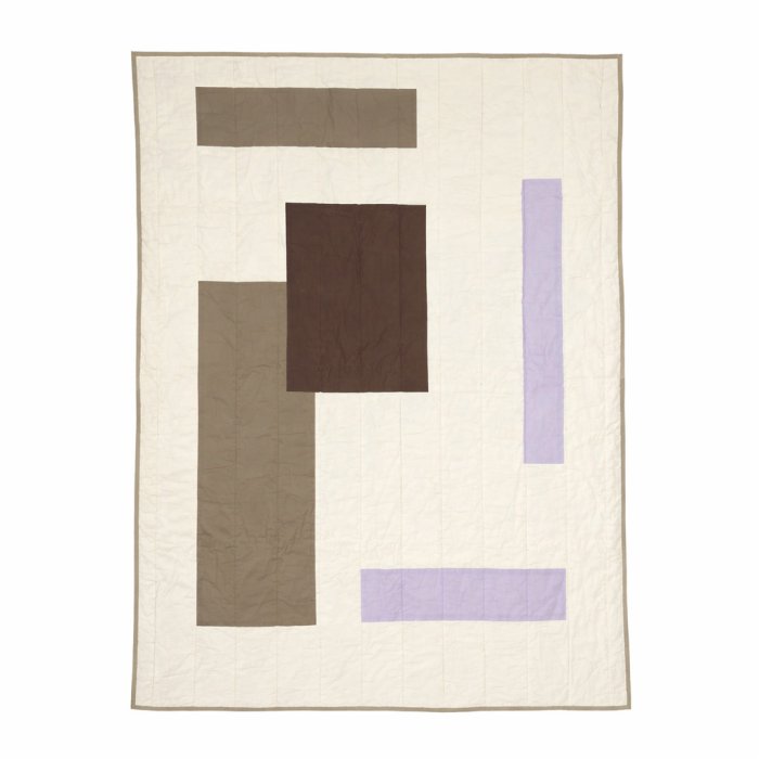 Moud Home PATCH Quiltet T�ppe 130�170 cm Lilla/beige/brun