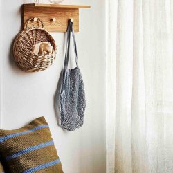 Moud Home Stripe Pudebetrk Oliven/Bl - 40x60 cm