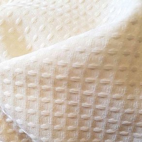 Moud Home Waffle Badeforhng 180 x 200 cm - Beige 