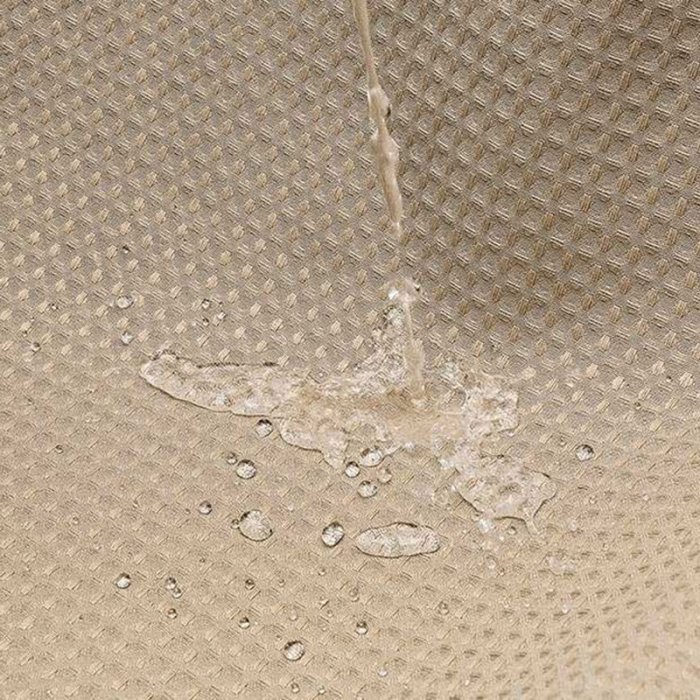 Moud Home Waffle Badeforhng 180 x 200 cm - Khaki