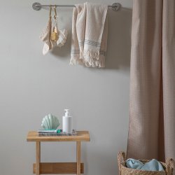 Moud Home Waffle Badeforhng 180 x 200 cm - Khaki