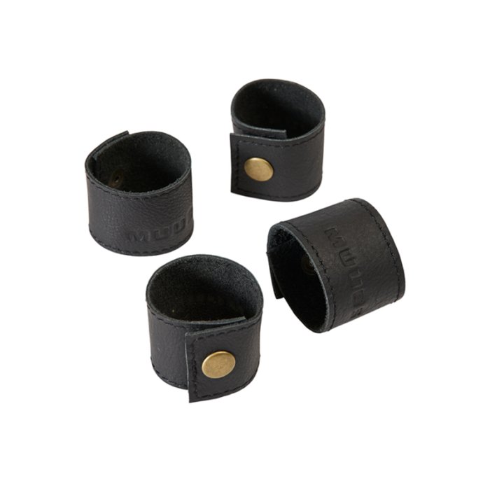 Muubs Camou Servietringe 4 stk. Lder/Sort