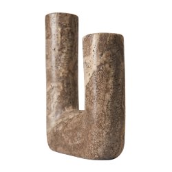 Muubs Minerva Lysestage Titanium Travertin