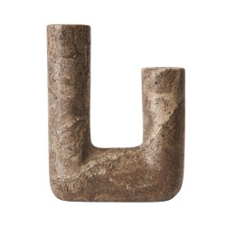 Muubs Minerva Lysestage Titanium Travertin