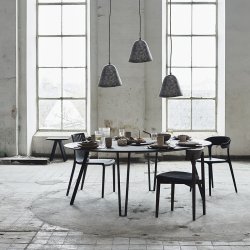 Muubs Tetra Spisebordsstol M�rk Olie/Granit