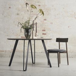 Muubs Tetra Spisebordsstol M�rk Olie/Granit