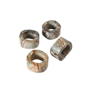 Muubs Vita Servietringe 4 stk Seagrass Marmor