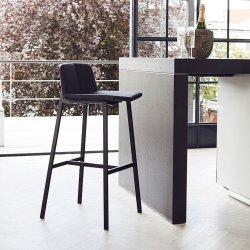 Muubs Chamfer Barstol H75 - Antracit/Sort