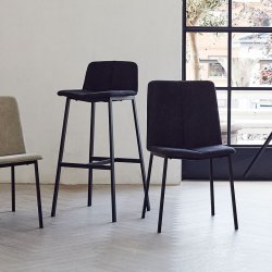 Muubs Chamfer Barstol H75 - Antracit/Sort