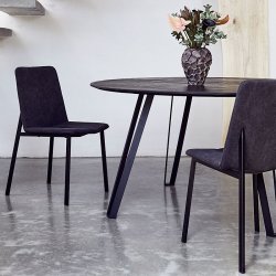 Muubs Chamfer Spisebordsstol - Antracit/Sort