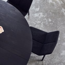 Muubs Chamfer Spisebordsstol - Antracit/Sort