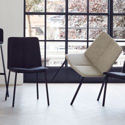 Muubs Chamfer Spisebordsstol - Antracit/Sort