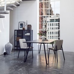 Muubs Chamfer Spisebordsstol - Desert/Sort