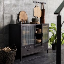 Muubs Dallas Vitrineskab - Sort Jern