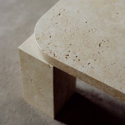 New Works Atlas Sofabord 60x60 cm - Travertin