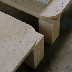 New Works Atlas Sofabord 60x60 cm - Travertin