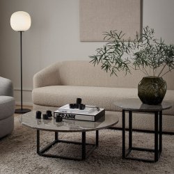 New Works Florence Sofabord 90 cm - Gris du Marais Marble