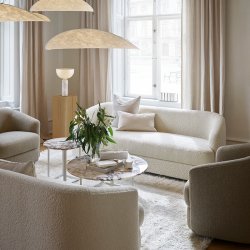 New Works Florence Sidebord 50 cm - White Viola Marble