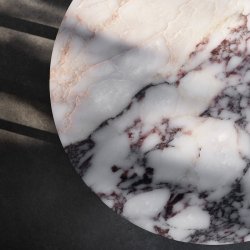 New Works Florence Sofabord 90 cm - White Viola Marble