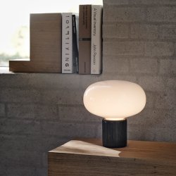 New Works Karl-Johan Bordlampe - Rget Eg/Hvid Opal Glas