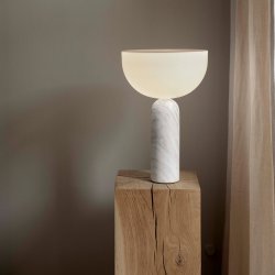 New Works Kizu Bordlampe - Stor - Hvid Marmor