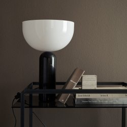 New Works Kizu Bordlampe - Stor - Sort Marmor