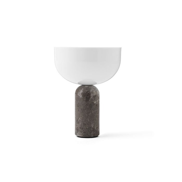 New Works Kizu Portable Bordlampe - Gris du Marais Marmor m. Hvid Akryl 