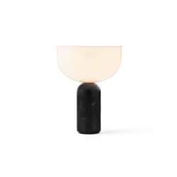 New Works Kizu Portable Bordlampe - Sort Marmor og Hvid Akryl
