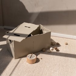 Nofred Cube Long Opbevaringsbnk Beige