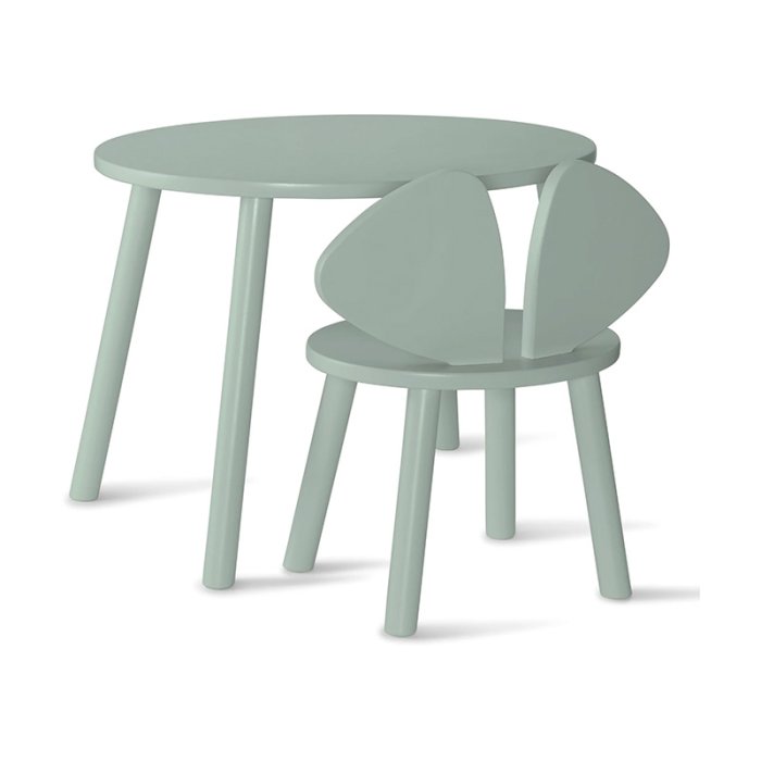 Nofred Mouse Stol &amp; Bord - Oliven Grn