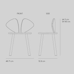 Nofred Mouse Skole Stol - Hvid