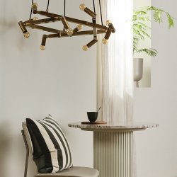 Nordal ALHENA Pudebetrk 48x48 cm Hvid/Grn