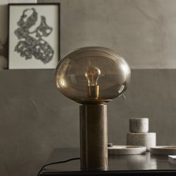 Nordal Bes Bordlampe - Marmor - Rgfarvet/Brun