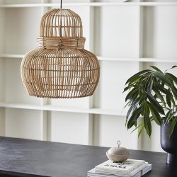 Nordal Budva Lampeskrm - Rattan